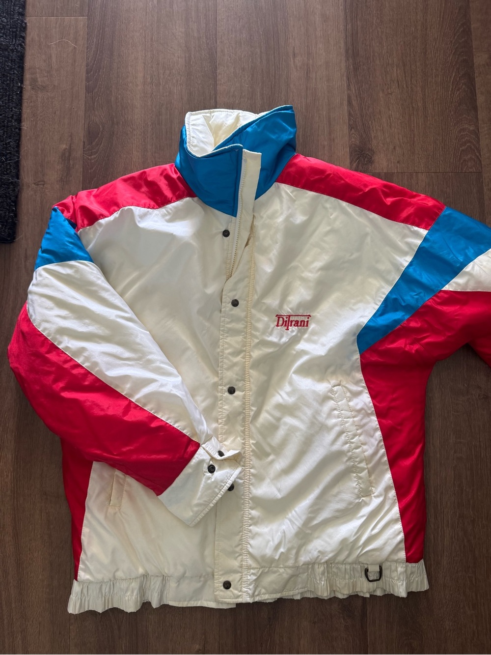 Vintage 80s 90s Colorblock Ski Jacket - White, Red & Blue